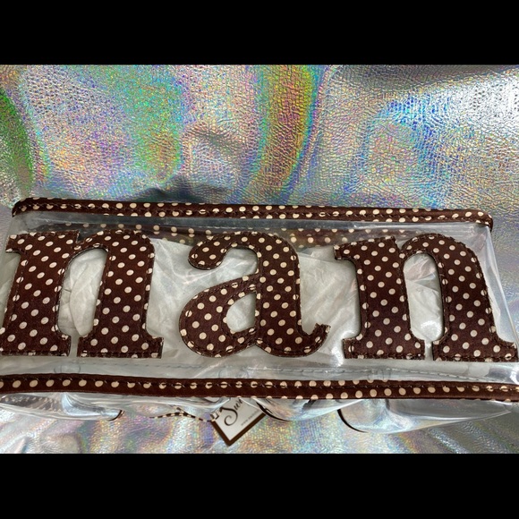 Switch It by Nan brown polka dot/clear vinyl purse insert, NWT - Picture 3 of 4